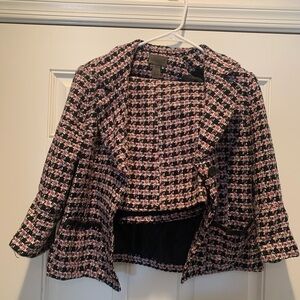 Vintage John Paul Richard Acrylic Top Size 14 & Size 10 Skirt Set Pink Black